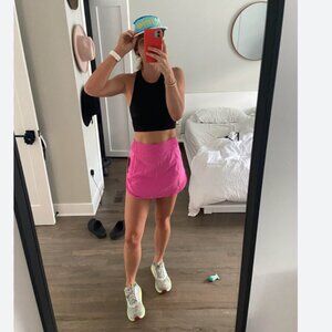Lululemon Hotty Hot High Rise Sonic Pink Skirt Skort Size 6